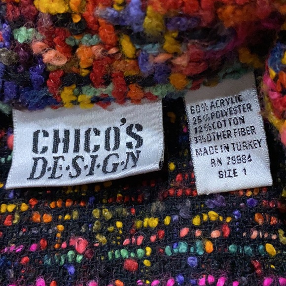 Chico’s Design Colorful Knit Jacket Blazer - Picture 7 of 8